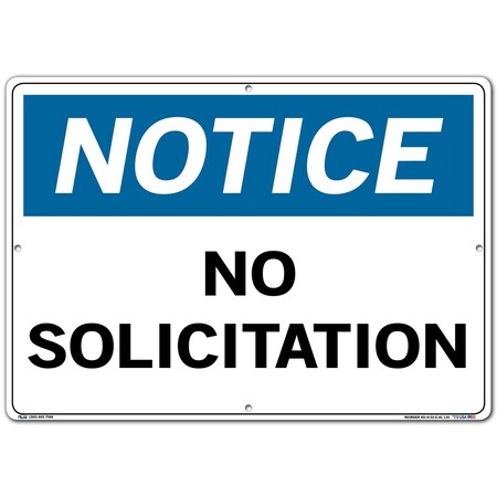 Vestil Aluminum Composite Sign, 14-1/2" Height, 20-1/2" Width, Aluminum Composite, Rectangle, English SI-N-03-E-AC-130